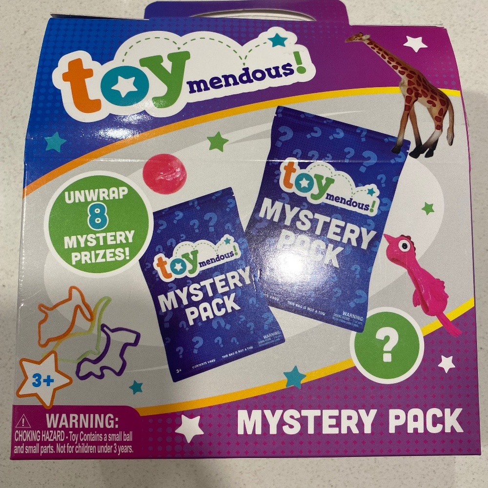 Toymendous 8-Piece Surprise Box Set, Assorted Characters and Toys